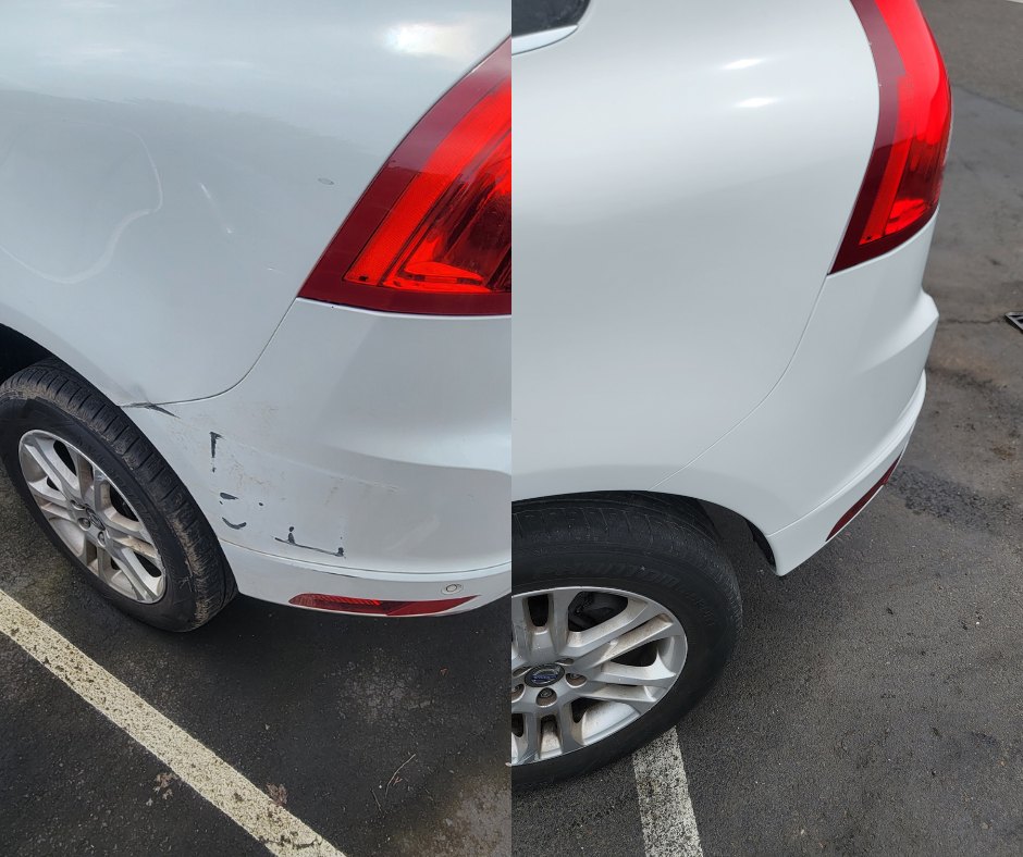 Before and after collision repair at Carheart Auto Tech & Collision in Hillsboro, OR